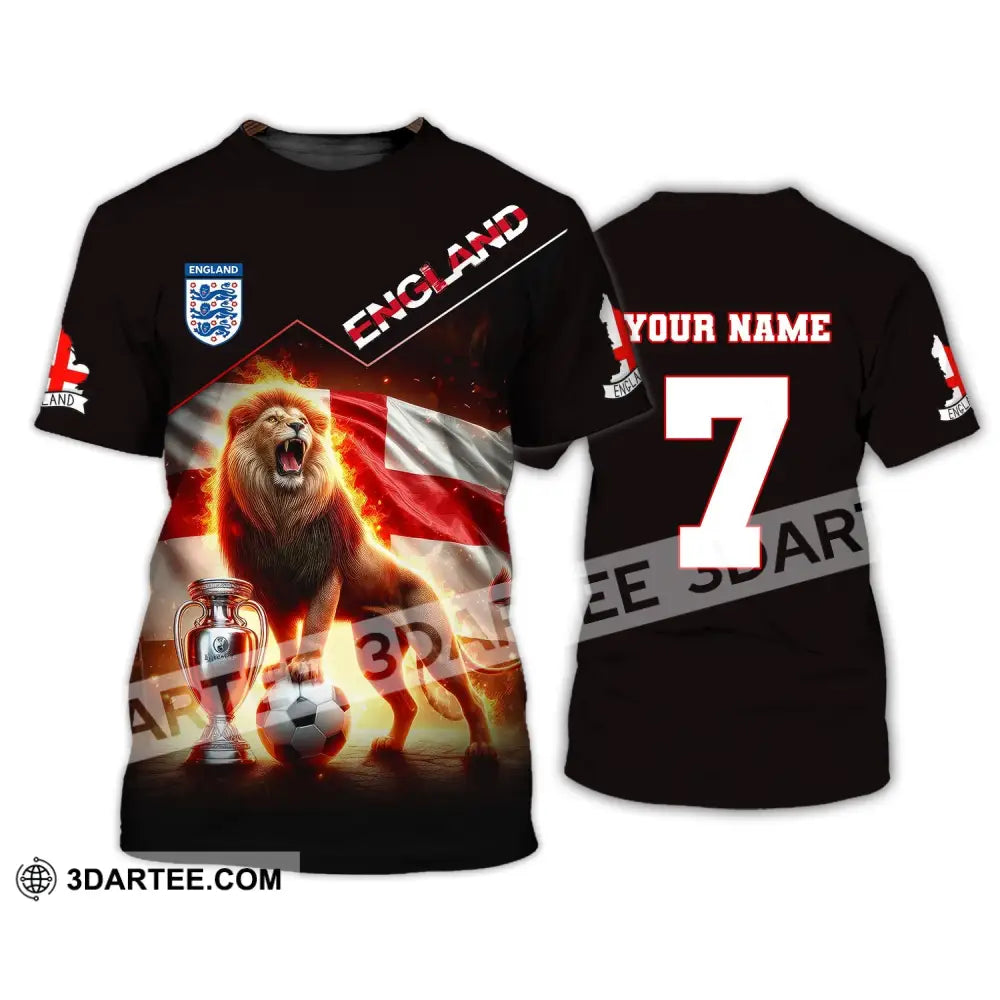 Unisex Shirt Custom Name And Number England Football Euro 2024 Polo Long Sleeve T-Shirt / S