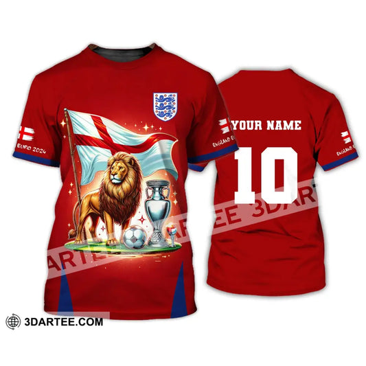 Unisex Shirt Custom Name And Number England Football Euro 2024 Polo Long Sleeve T-Shirt / S