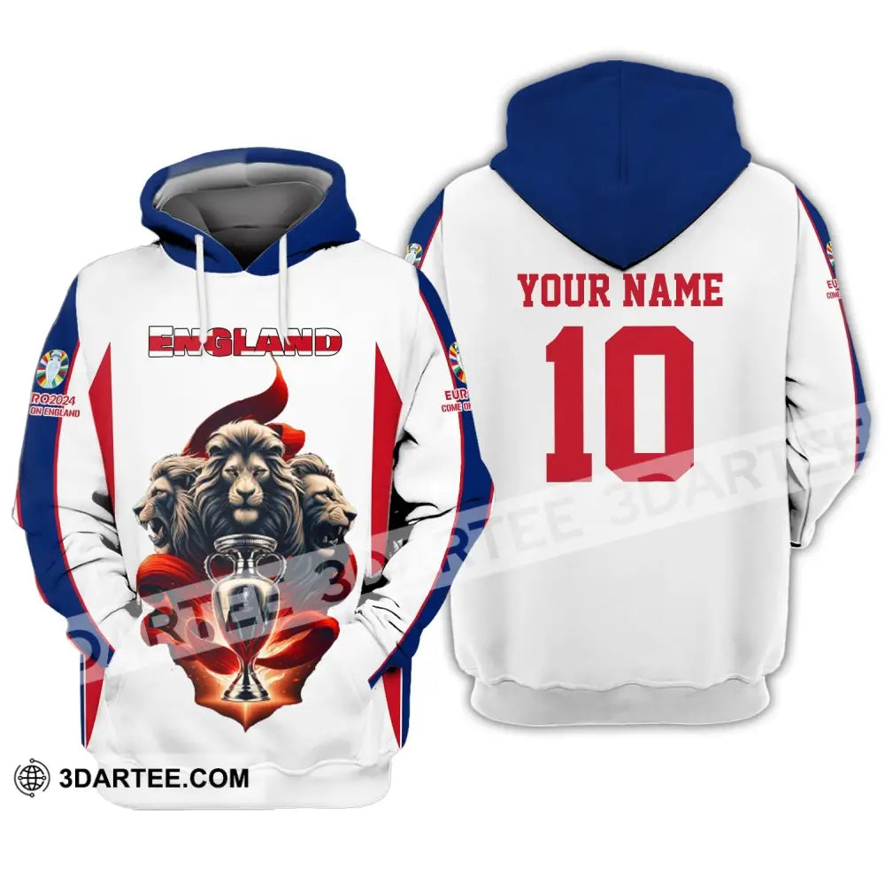 Unisex Shirt - Custom Name And Number England National Team Euro 2024 Hoodie / S T-Shirt