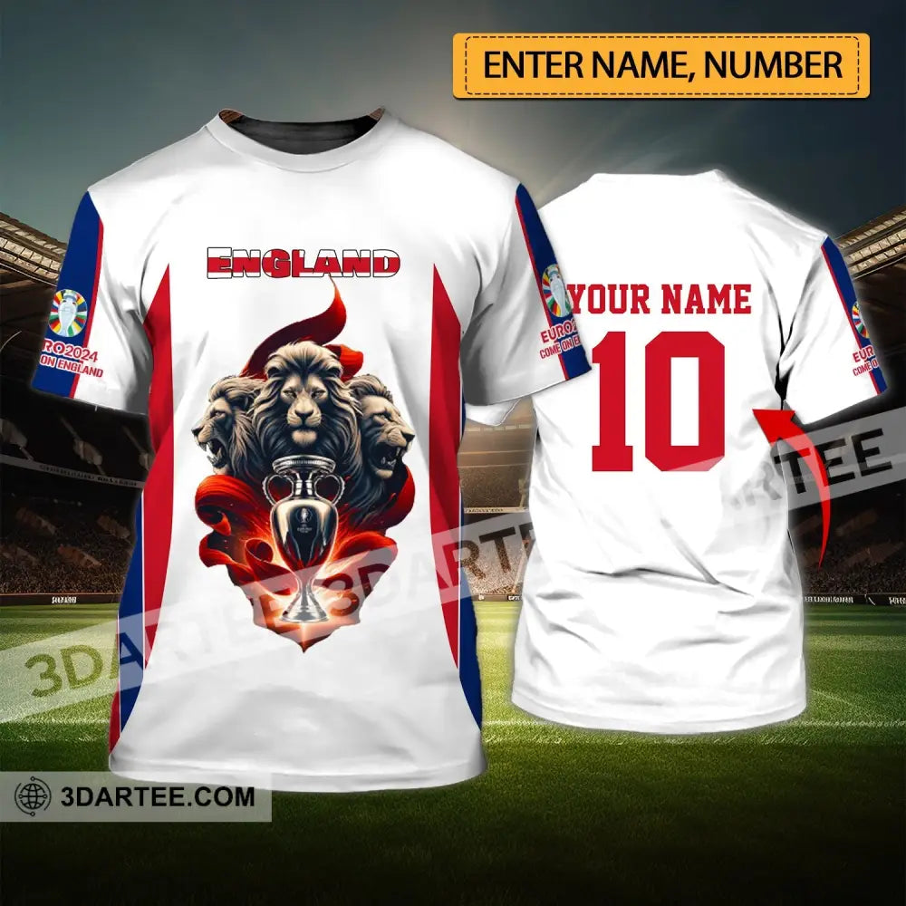 Unisex Shirt - Custom Name And Number England National Team Euro 2024 T-Shirt