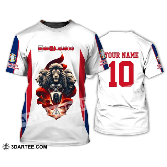 Unisex Shirt - Custom Name And Number England National Team Euro 2024 T-Shirt / S T-Shirt