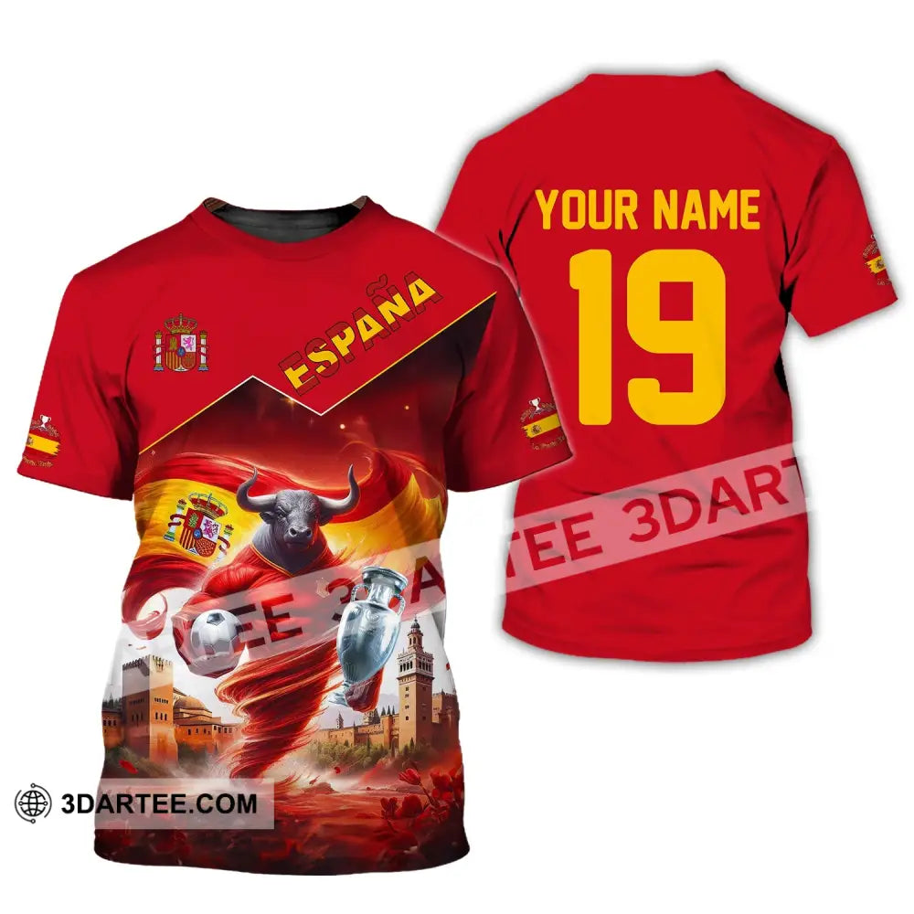 Unisex Shirt Custom Name And Number España Football Polo Euro 2024 Espana Hoodie Long Sleeve