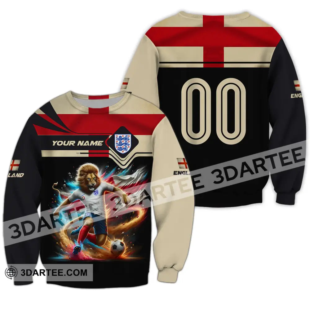 Unisex Shirt - Custom Name And Number Euro 2024 England Long Sleeve / S T-Shirt