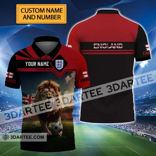 Unisex Shirt - Custom Name And Number Euro 2024 England Team Lover Lion T-Shirt