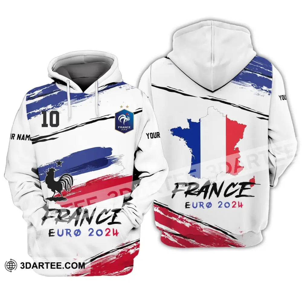 Unisex Shirt - Custom Name And Number Euro 2024 France Hoodie / S T-Shirt