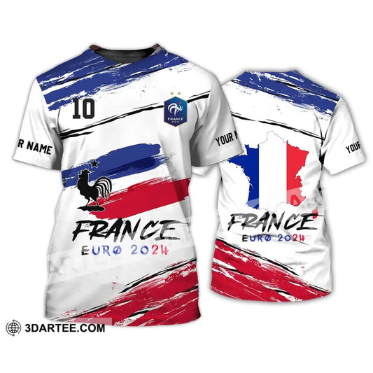 Unisex Shirt - Custom Name And Number Euro 2024 France T-Shirt / S T-Shirt