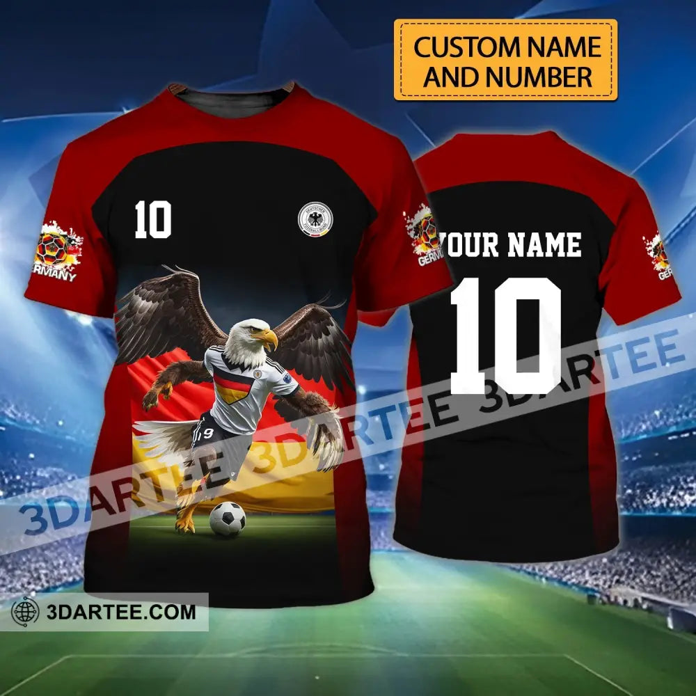 Unisex Shirt - Custom Name And Number Euro 2024 German Eagle T-Shirt