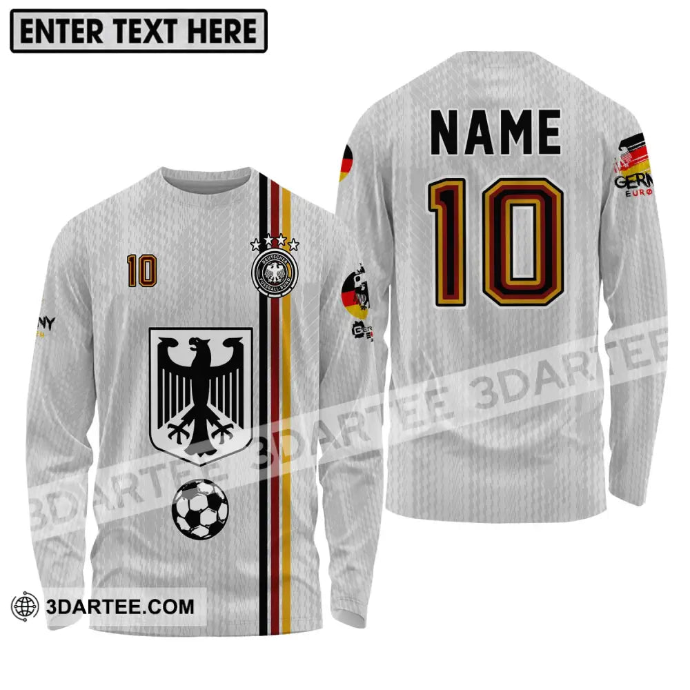 Unisex Shirt - Custom Name And Number Euro 2024 German Long Sleeve / S T-Shirt