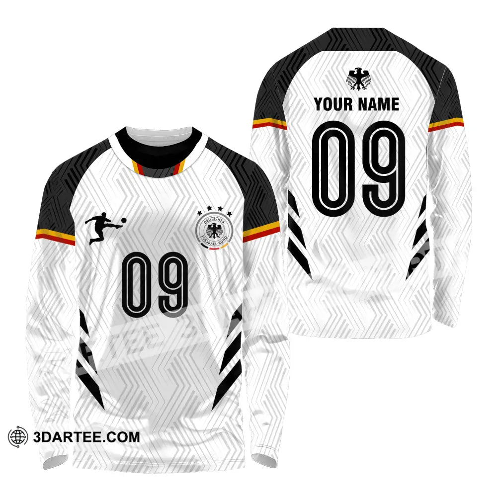 Unisex Shirt - Custom Name And Number Euro 2024 Germany Long Sleeve / S T-Shirt