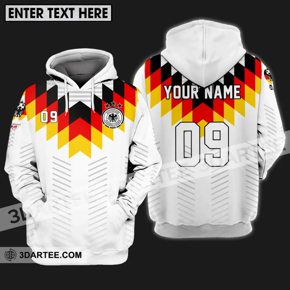 Unisex Shirt - Custom Name And Number Euro 2024 Germany National Team Flag Color Hoodie / S T-Shirt