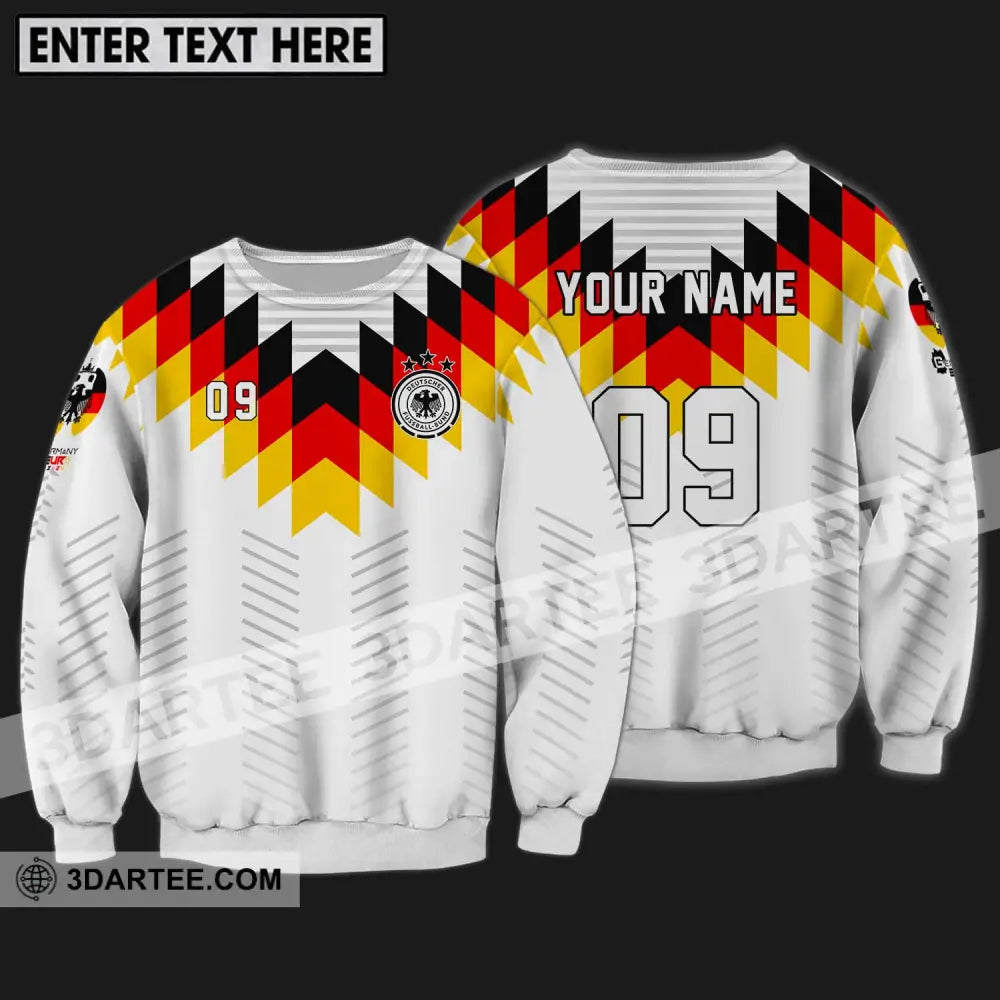 Unisex Shirt - Custom Name And Number Euro 2024 Germany National Team Flag Color Long Sleeve / S