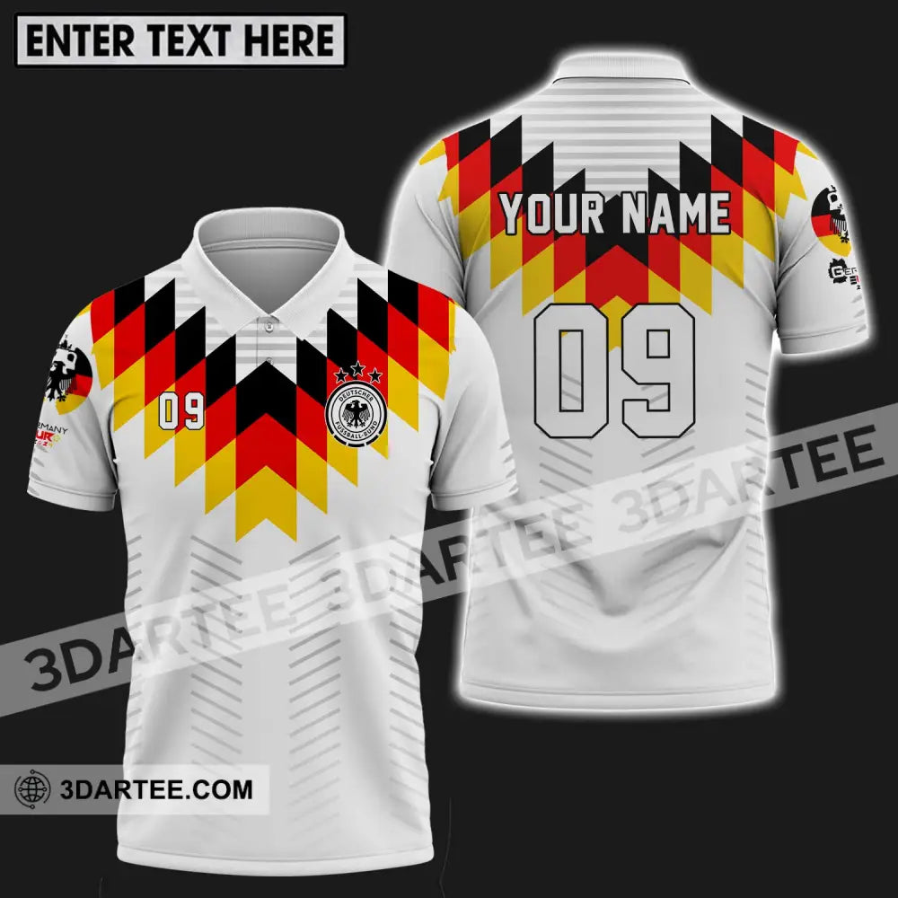 Unisex Shirt - Custom Name And Number Euro 2024 Germany National Team Flag Color Polo / S T-Shirt