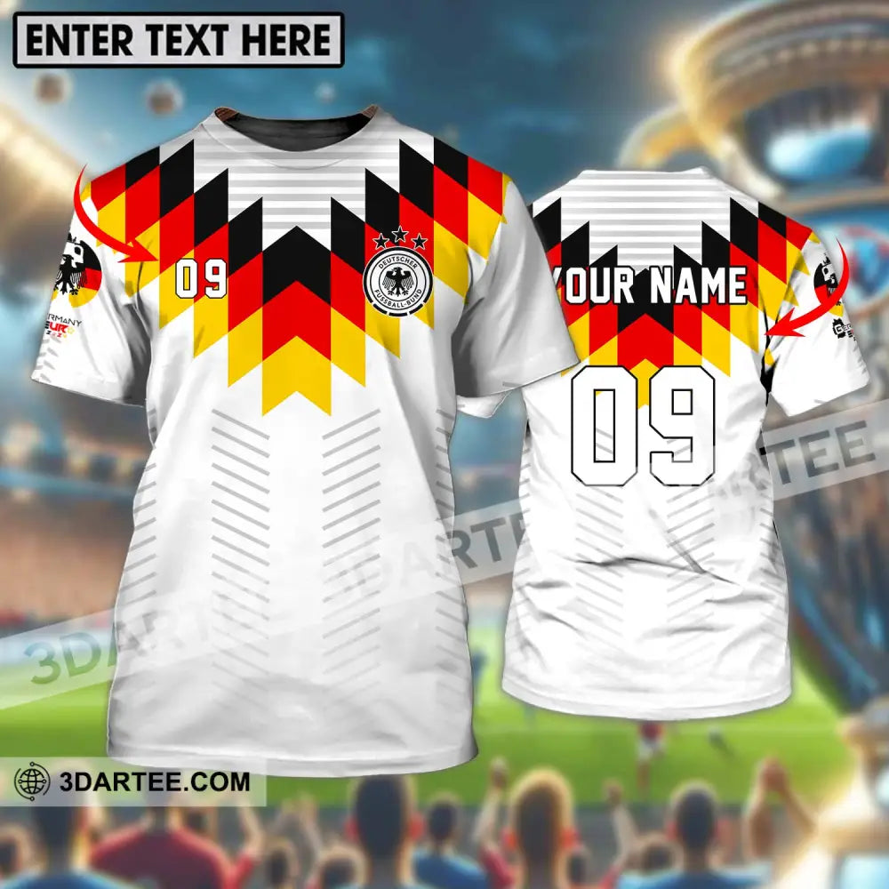 Unisex Shirt - Custom Name And Number Euro 2024 Germany National Team Flag Color T-Shirt