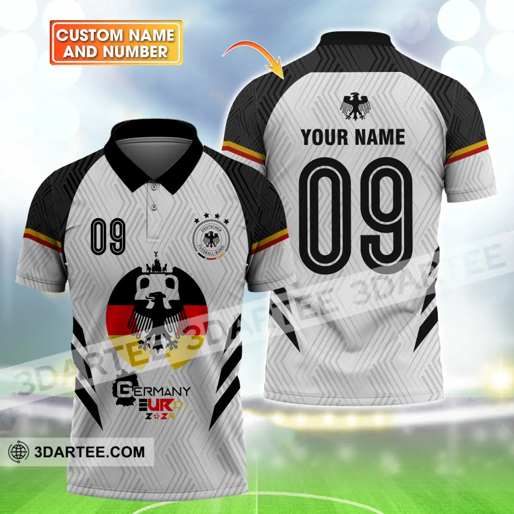 Unisex Shirt - Custom Name And Number Euro 2024 Germany Team Logo T-Shirt