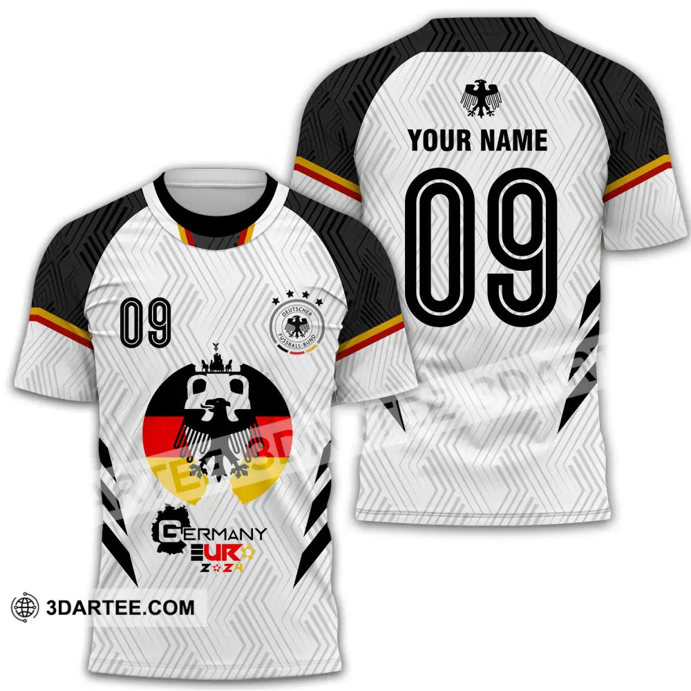 Unisex Shirt - Custom Name And Number Euro 2024 Germany Team Logo T-Shirt / S T-Shirt