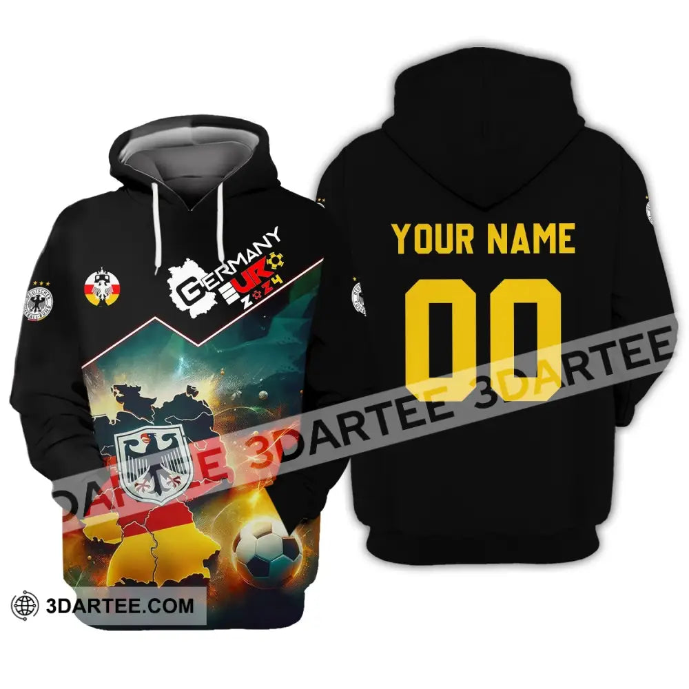 Unisex Shirt - Custom Name And Number Euro 2024 Germany Team Lover Hoodie / S T-Shirt