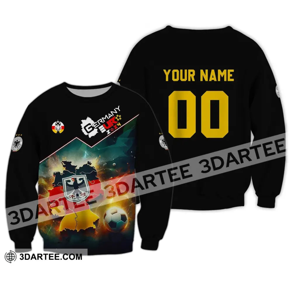 Unisex Shirt - Custom Name And Number Euro 2024 Germany Team Lover Long Sleeve / S T-Shirt