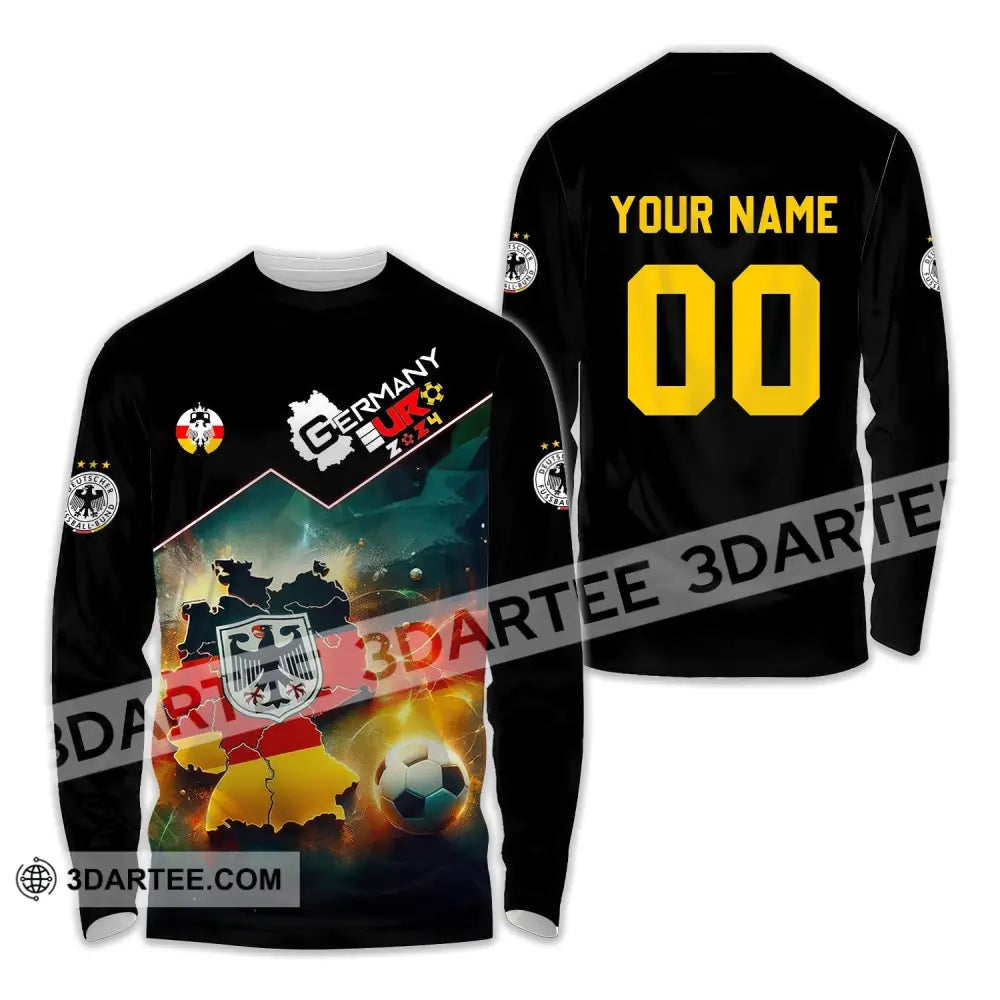 Unisex Shirt - Custom Name And Number Euro 2024 Germany Team Lover Long Sleeve / S T-Shirt