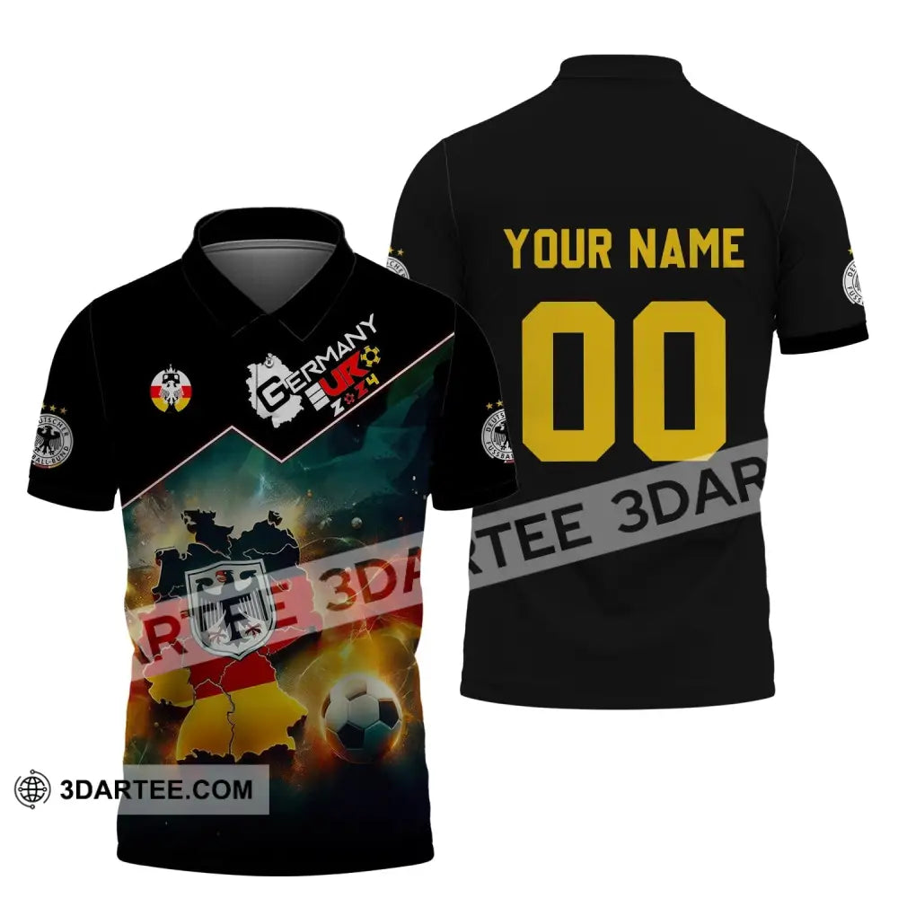 Unisex Shirt - Custom Name And Number Euro 2024 Germany Team Lover Polo / S T-Shirt