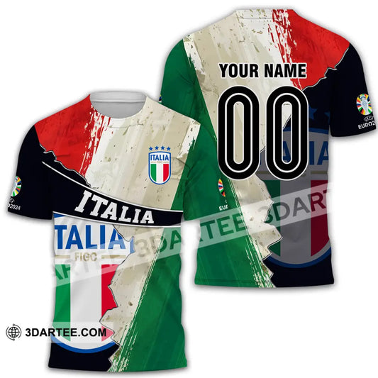 Unisex Shirt - Custom Name And Number Euro 2024 Italia T-Shirt / S T-Shirt