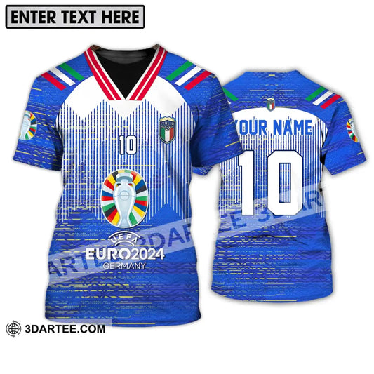 Unisex Shirt - Custom Name And Number Euro 2024 Italy National Team T-Shirt / S T-Shirt