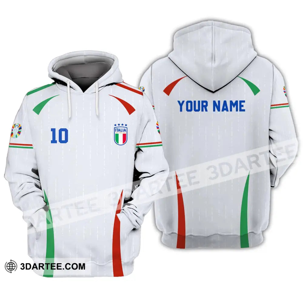 Unisex Shirt - Custom Name And Number Euro 2024 Italy Team Hoodie / S T-Shirt