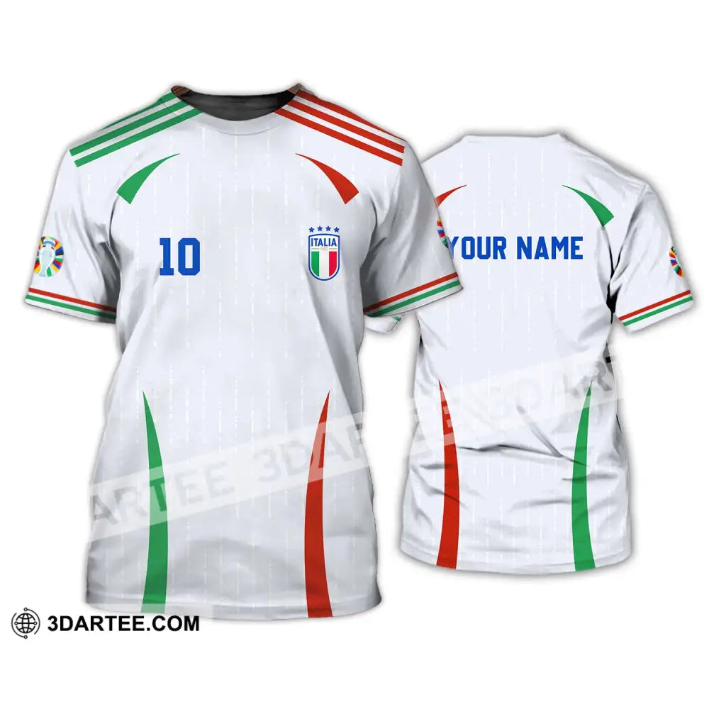 Unisex Shirt - Custom Name And Number Euro 2024 Italy Team T-Shirt / S T-Shirt