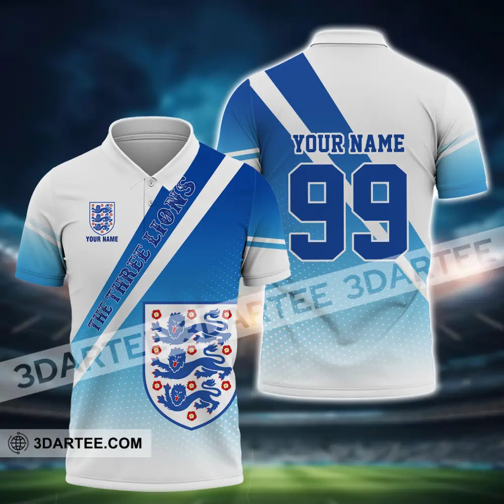 Unisex Shirt - Custom Name And Number Euro 2024 National Team England Polo / S T-Shirt