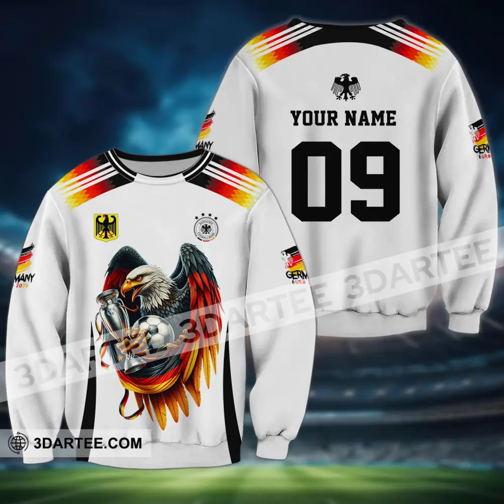 Unisex Shirt - Custom Name And Number Euro 2024 National Team Germany Eagle Hugs The Ball Long