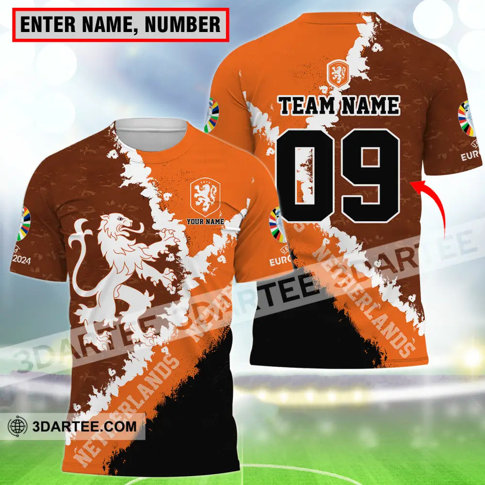 Unisex Shirt - Custom Name And Number Euro 2024 National Team Netherlands T-Shirt