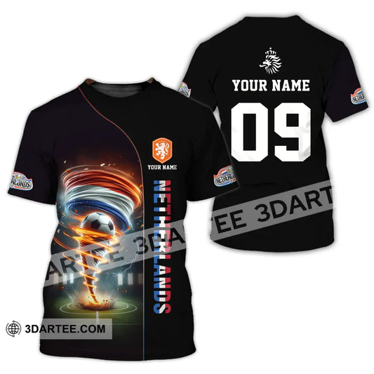 Unisex Shirt - Custom Name And Number Euro 2024 National Team Netherlands Tornado T-Shirt / S