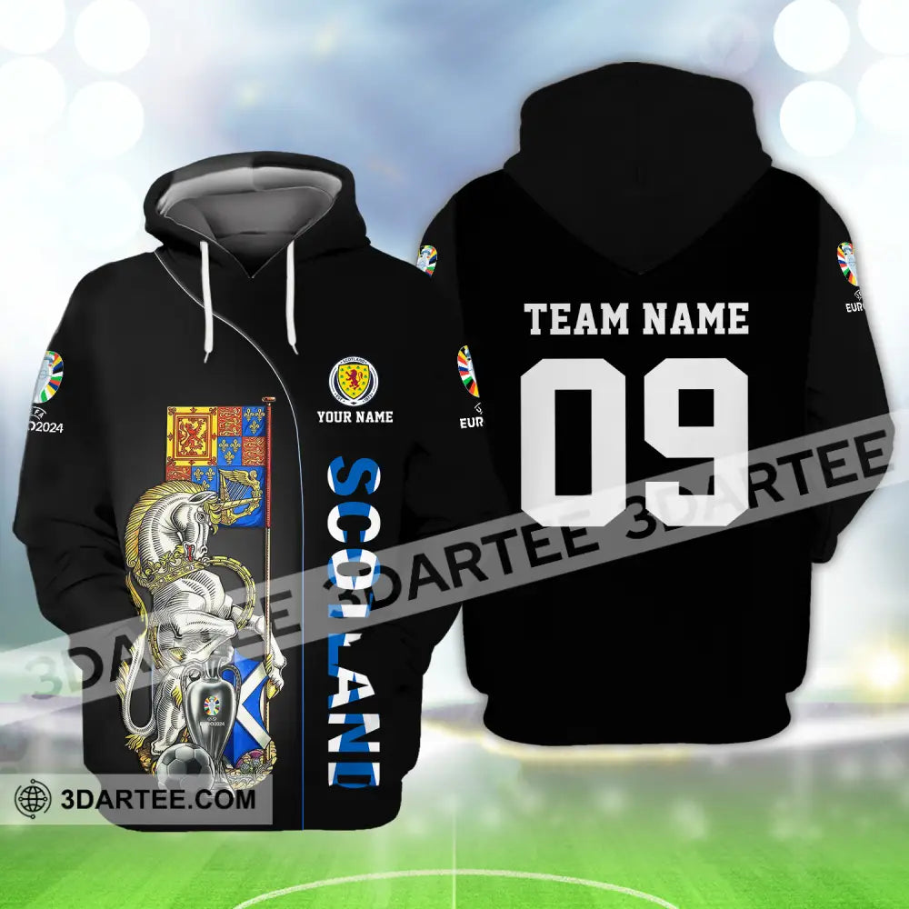 Unisex Shirt - Custom Name And Number Euro 2024 National Team Scotland Hoodie / S T-Shirt