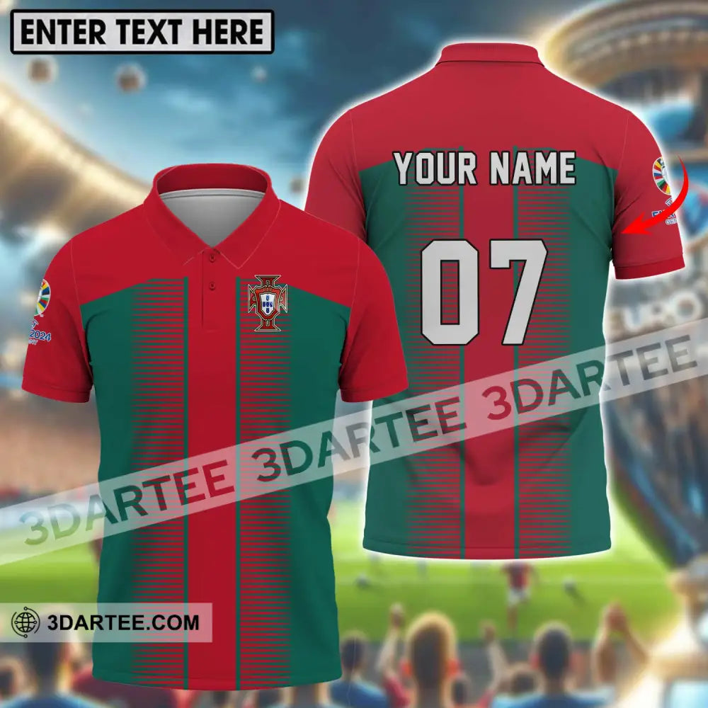 Unisex Shirt - Custom Name And Number Euro 2024 Portugal National Team T-Shirt