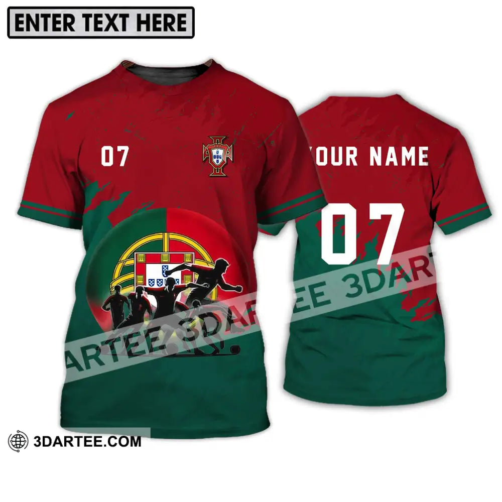 Unisex Shirt - Custom Name And Number Euro 2024 Portugal Team T-Shirt / S T-Shirt