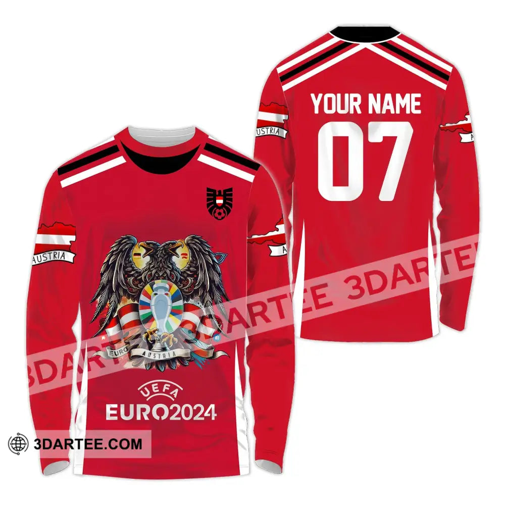 Unisex Shirt - Custom Name And Number Euro 2024 Sport Australia National Team Long Sleeve / S