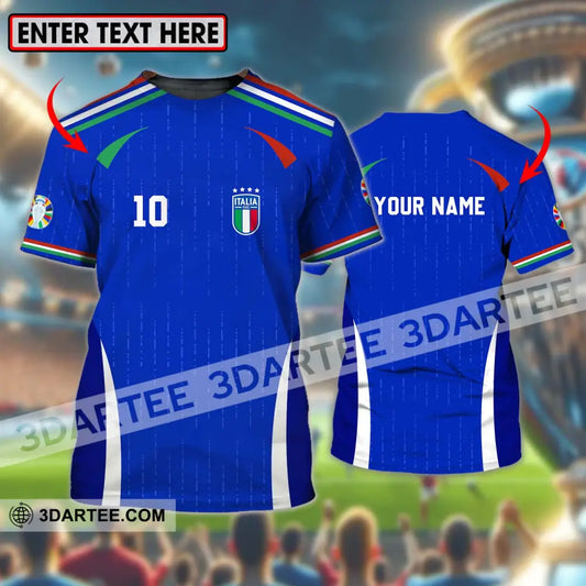 Unisex Shirt - Custom Name And Number Euro 2024 Team Italy T-Shirt