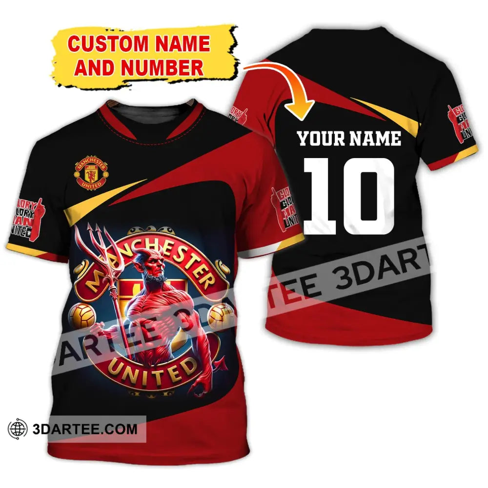 Unisex Shirt Custom Name And Number Football Euro 2024 Manchester United Polo Long Sleeve T-Shirt