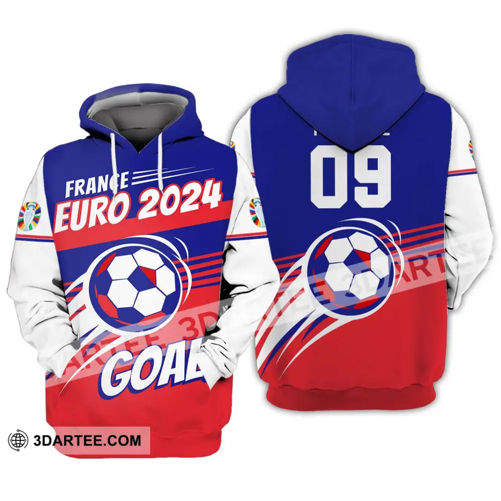 Unisex Shirt - Custom Name And Number France Euro 2024 National Team Goal! Hoodie / S T-Shirt