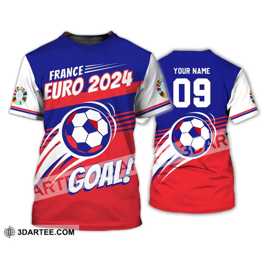 Unisex Shirt - Custom Name And Number France Euro 2024 National Team Goal! T-Shirt / S T-Shirt