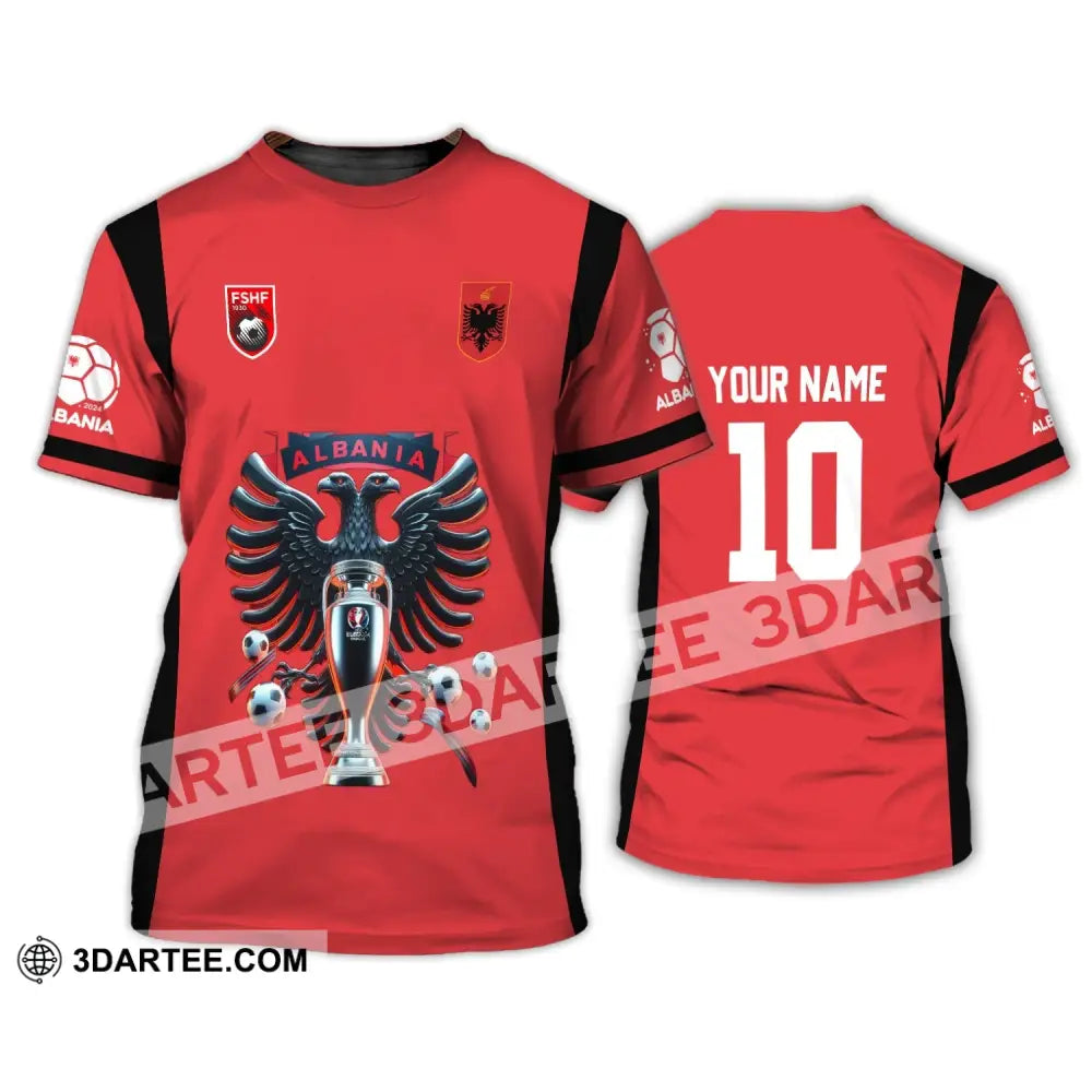 Unisex Shirt - Custom Name And Number Fshf Albania Euro 2024 National Team T-Shirt / S T-Shirt