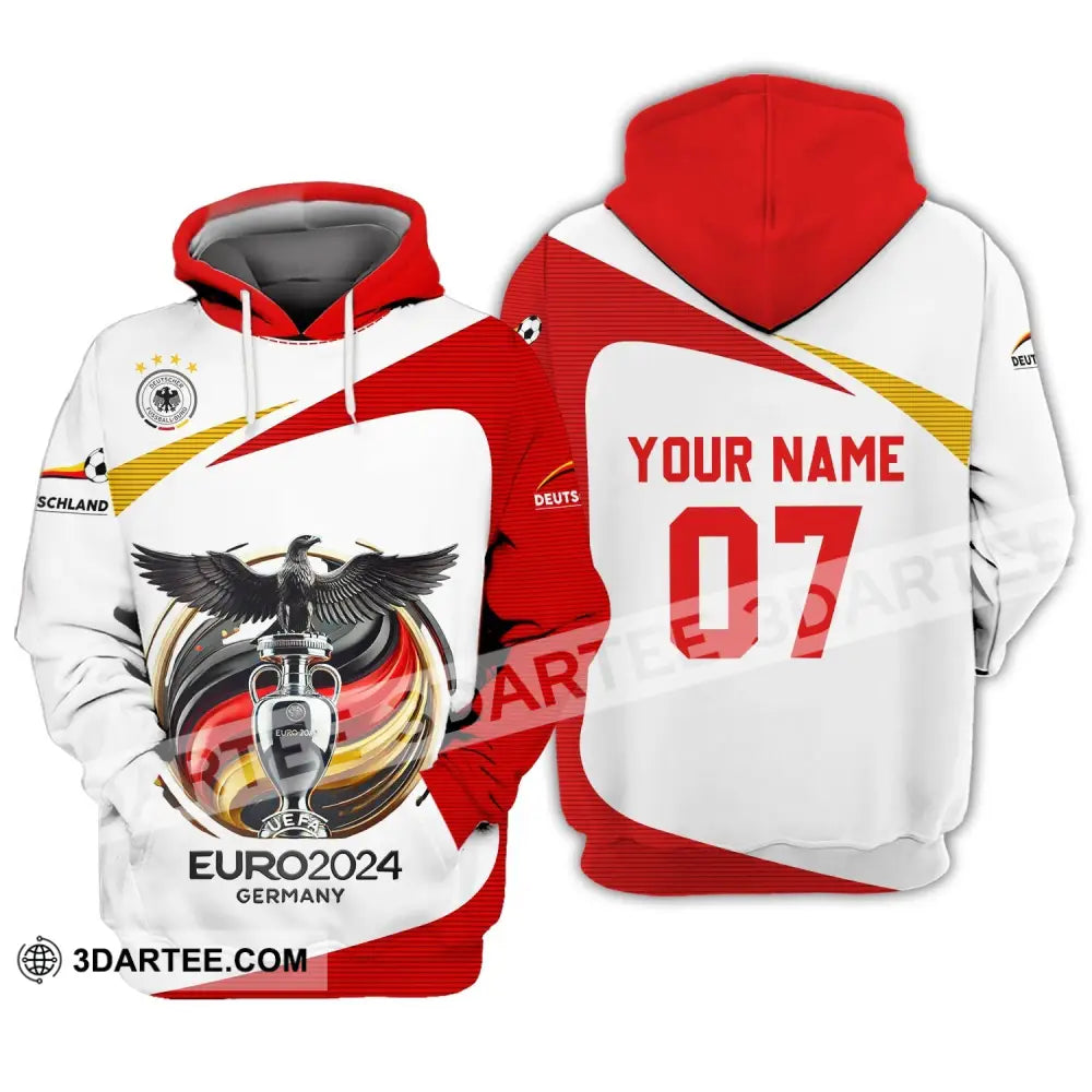 Unisex Shirt - Custom Name And Number Gemany Team Euro 2024 Cup Hoodie / S T-Shirt