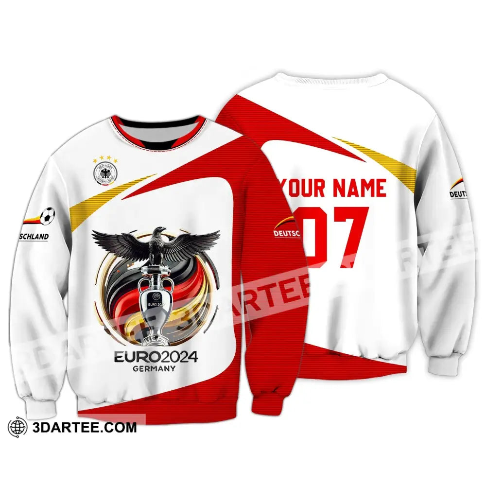 Unisex Shirt - Custom Name And Number Gemany Team Euro 2024 Cup Long Sleeve / S T-Shirt