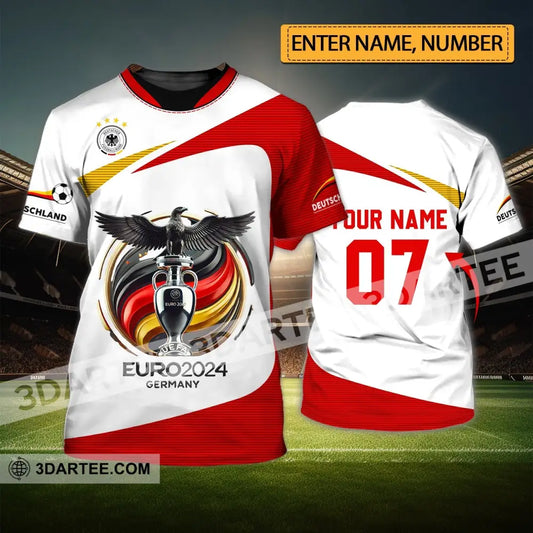 Unisex Shirt - Custom Name And Number Gemany Team Euro 2024 Cup T-Shirt