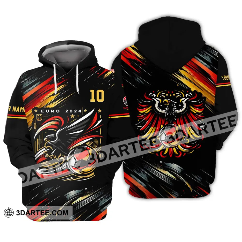 Unisex Shirt - Custom Name And Number Germany Euro 2024 Eagle Hoodie / S T-Shirt