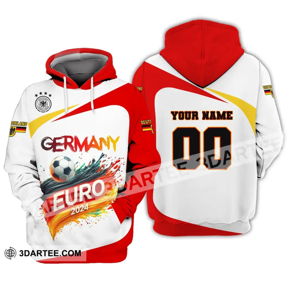 Unisex Shirt Custom Name And Number Germany Euro 2024 Football Polo Long Sleeve Hoodie / S T-Shirt