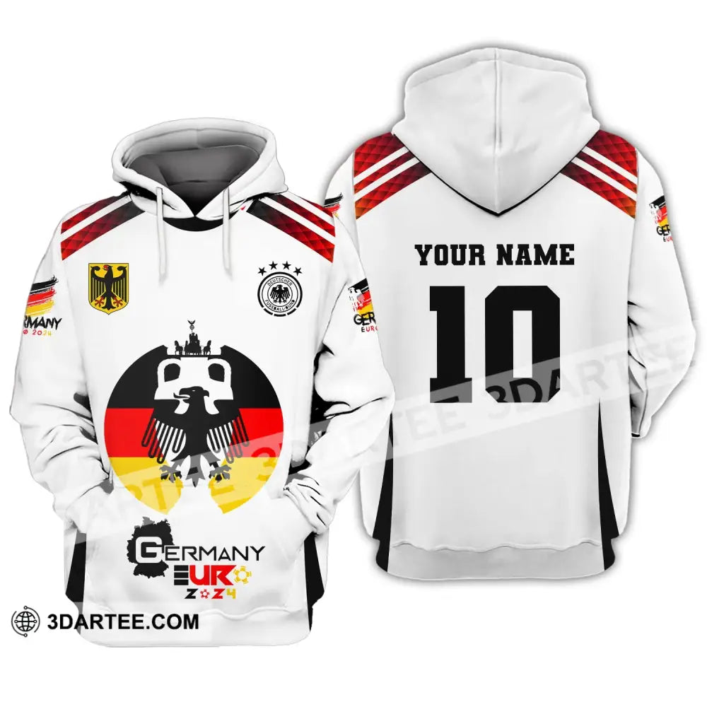 Unisex Shirt Custom Name And Number Germany Euro 2024 Football Polo Long Sleeve Hoodie / S T-Shirt