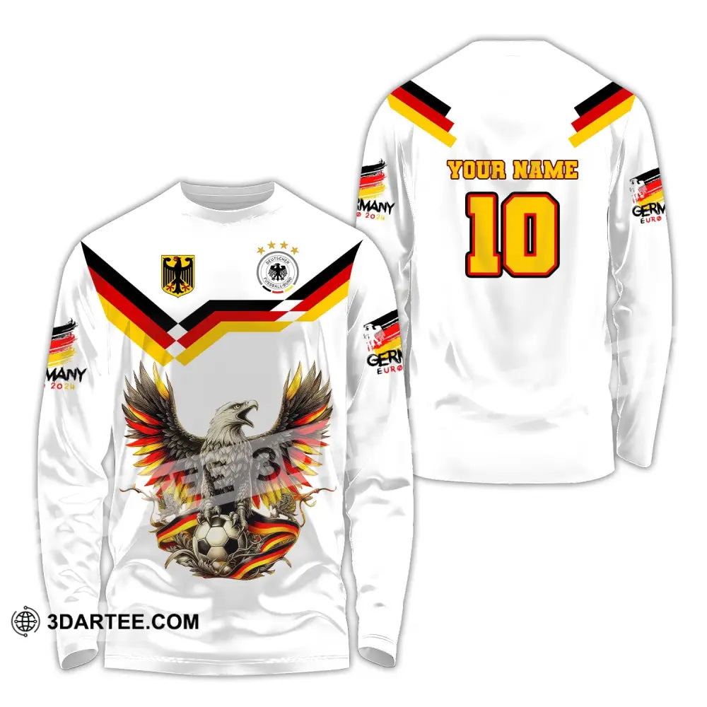 Unisex Shirt Custom Name And Number Germany Euro 2024 Football Polo Long Sleeve / S T-Shirt