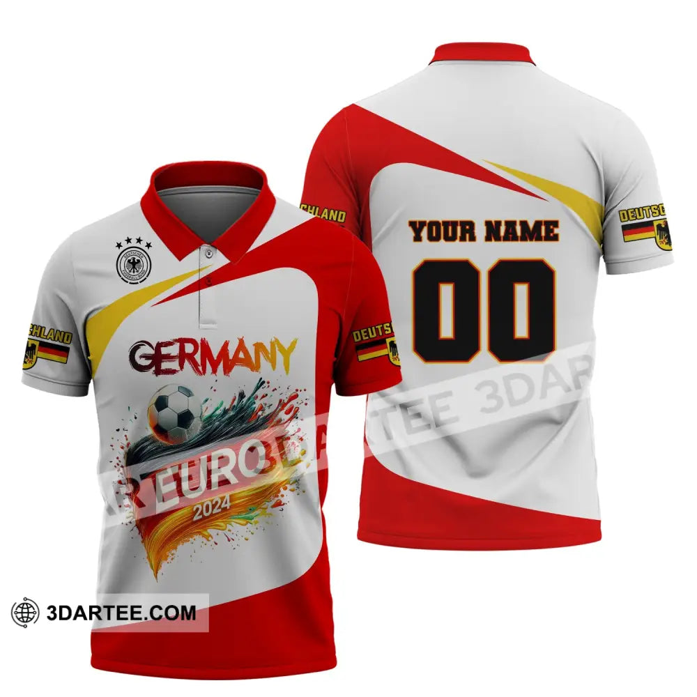 Unisex Shirt Custom Name And Number Germany Euro 2024 Football Polo Long Sleeve / S T-Shirt