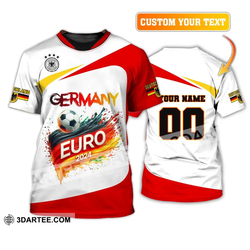 Unisex Shirt Custom Name And Number Germany Euro 2024 Football Polo Long Sleeve T-Shirt