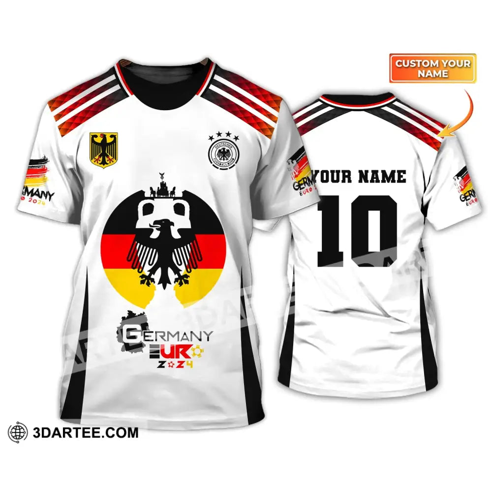 Unisex Shirt Custom Name And Number Germany Euro 2024 Football Polo Long Sleeve T-Shirt